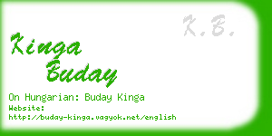 kinga buday business card